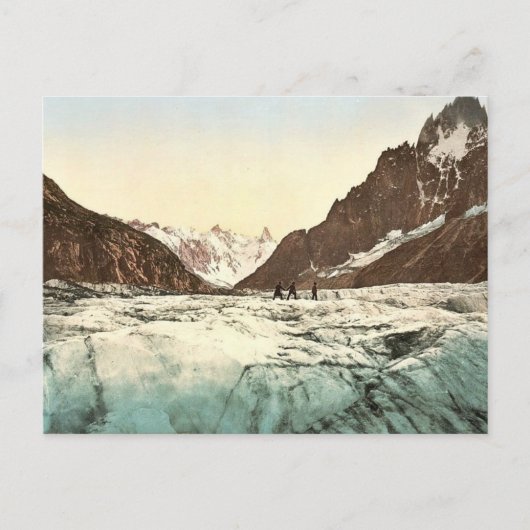 Mer de Glace, Mont Blanc, Chamonix Valley, Frankri Briefkaart (Voorkant)