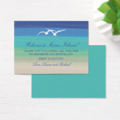 Mer de sable et mouettes | Étiquette Faveur mariag (Bureau)