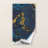 Mer d'Emerald et or bleu bleu marbre or (Serviette à main)