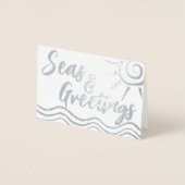 MER ET SALUT PLAGE CARTE PHOTO SILVER FOIL (Devant)
