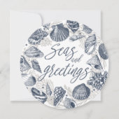 Mer et salutations | Carte photo de coquillages na (Devant)