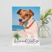 Mer et salutations Noël côtier 3 Cartes photos (Debout devant)