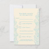 Mer étoile & tourbillons bleu & crème mariage RSVP (Dos)
