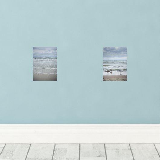 Mer majestueuse avec des vagues sous un ciel orage (Parquet)