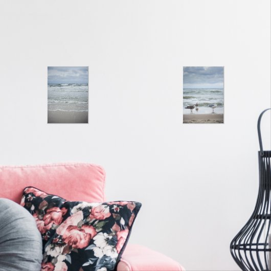 Mer majestueuse avec des vagues sous un ciel orage (Salon)