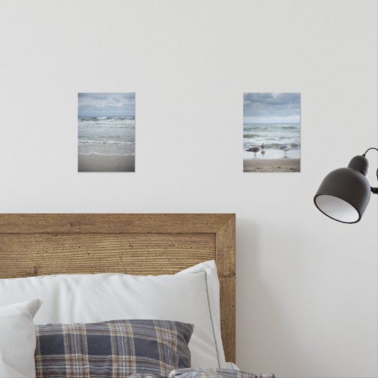 Mer majestueuse avec des vagues sous un ciel orage (Chambre à coucher)