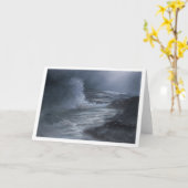 Mer orageuse - carte de voeux (Fleur jaune)