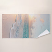 Mer pendant l'heure d'or (Serviette de bain)