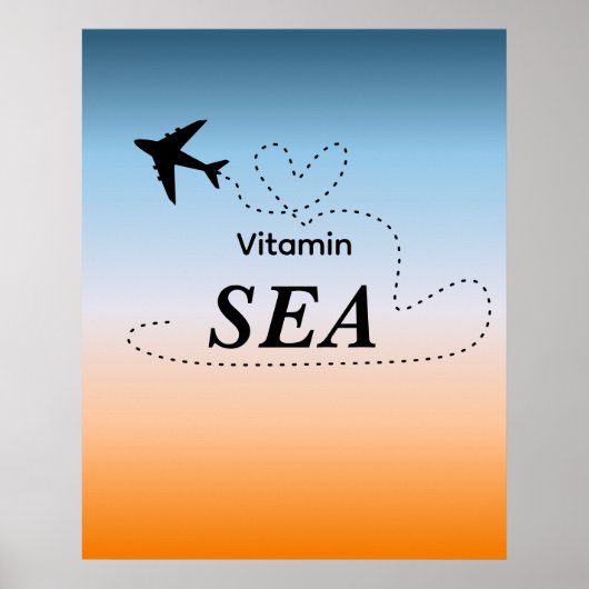 Mer vitaminée Art mural couleur orange d'été (Devant)