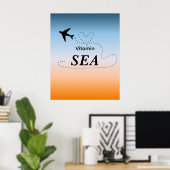 Mer vitaminée Art mural couleur orange d'été (Bureau à domicile)
