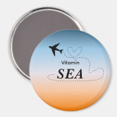 Mer vitaminée couleur été orange Magnet (Recto/Verso)