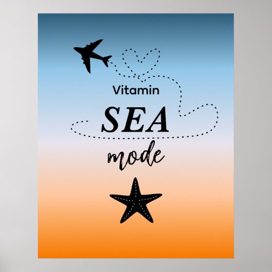 Mer vitaminée Mode Orange Art mural couleur d'été (Devant)