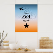 Mer vitaminée Mode Orange Art mural couleur d'été (Cuisine)