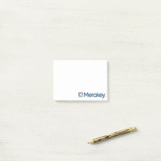 Merakey Logo 4x3" Post-it Notes (Op bureau)