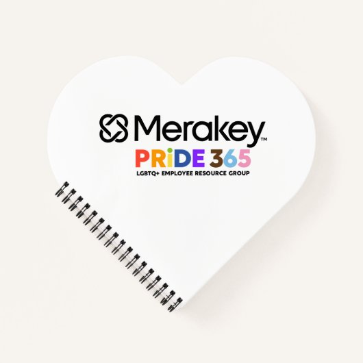 Merakey PRIDE Carnet en forme de coeur spiral (Devant)
