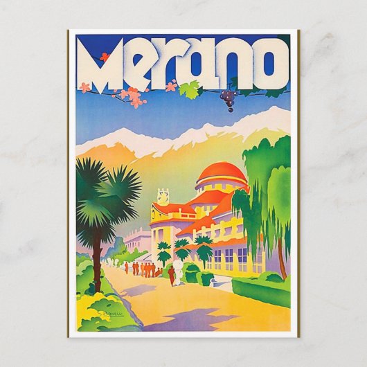 Merano Walk, Italië Briefkaart (Voorkant)