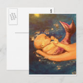 Merbaby bij nacht briefkaart (Voorkant / Achterkant)