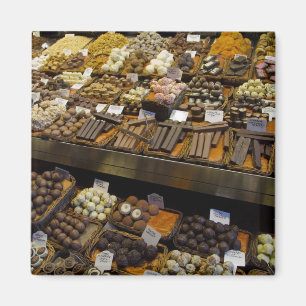 Mercat de Sant Josep, gevarieerde chocolade snoepj Magneet