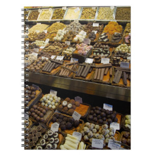 Mercat de Sant Josep, gevarieerde chocolade snoepj Notitieboek