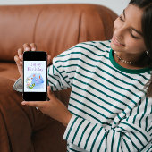 Mercat light Fat bleu sirène de chat Carte d'anniv