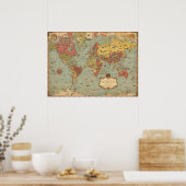 Mercator Map of the World Poster (Keuken)