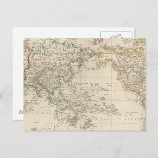 Mercators Projectie van de wereld Briefkaart (Voorkant / Achterkant)