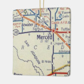 Merced CA  Map Keramisch Ornament (Links)