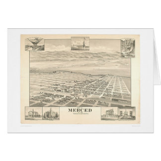 Merced, carte panoramique 1888 (1062A) de CA