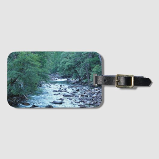 Merced River by Happy Isles, Yosemite, CA Bagagelabel (Voorkant (horizontaal))