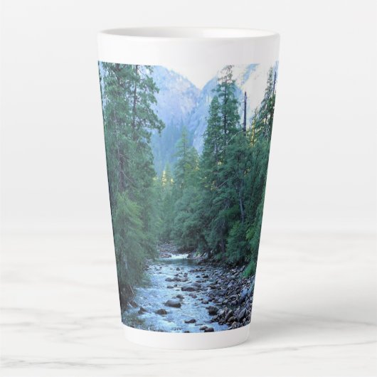 Merced River by Happy Isles, Yosemite, CA Latte Mok (Voorkant)