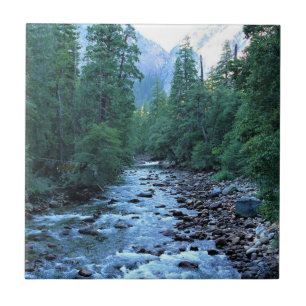 Merced River by Happy Isles, Yosemite, CA Tegeltje