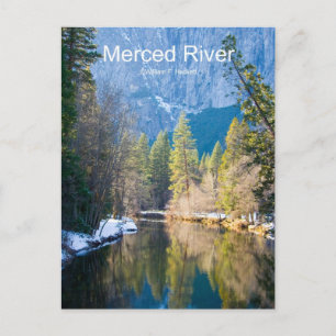 Merced River Januari Yosemite Nederland Producten Briefkaart