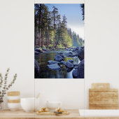 Merced River | Nationaal park Yosemite op Sunrise Poster (Keuken)