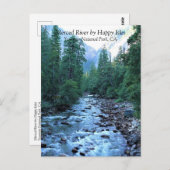 Merced River par Happy Isles, Yosemite, CA Carte p (Devant / Derrière)