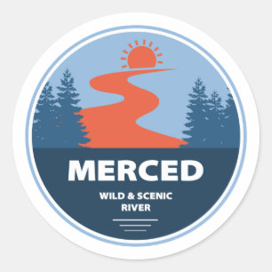 Merced Wild and Schilderachtig River California Ronde Sticker