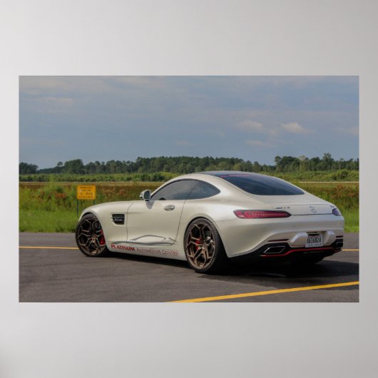 Mercedes AMG-GTS Airstrip Poster (Voorkant)
