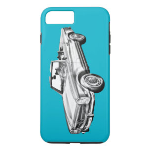 Mercedes Benz 280 SL Cabriolet Auto Illustratie iPhone 8 Plus / 7 Plus Hoesje