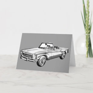 Mercedes Benz 280 SL Converteerbare Illustratie Kaart