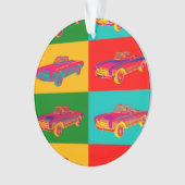 Mercedes Benz 280 SL Converteerbare Pop Art Ornament (voorkant)