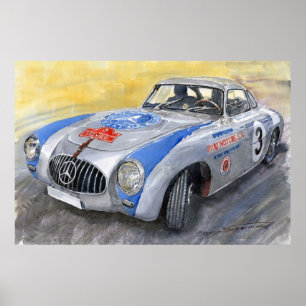 Mercedes Benz 300 SL 1952 Carrera Panamericana Mex Poster