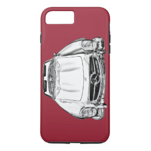 Mercedes Benz 300 SL Cabriolet Auto Illustratie iPhone 8 Plus / 7 Plus Hoesje