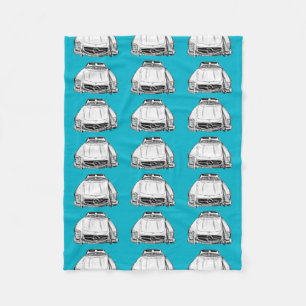 Mercedes Benz 300 SL Cabriolet Auto Illustratie Fleece Deken