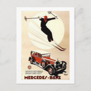Mercedes Benz Ski Ad Briefkaart