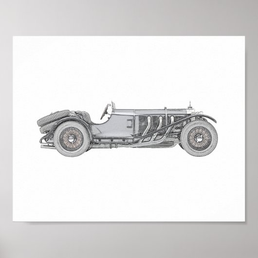 Mercedes-Benz SSK 1928 Poster (Voorkant)