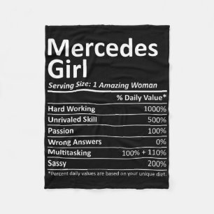 Mercedes Girl TX Texas Funny City Thuisroots Veren Fleece Deken