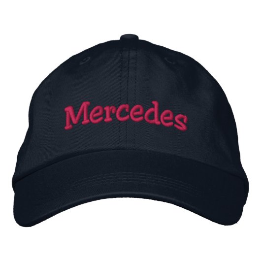 Mercedes Name Embroin Baseball Pet (Voorkant)