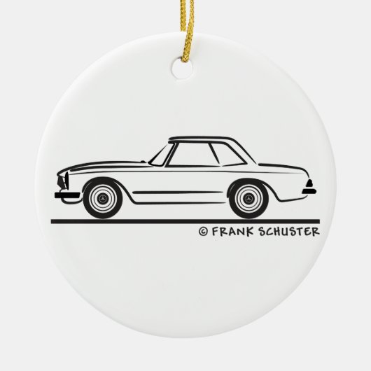 Mercedes SL Pagoda Hardtop Keramisch Ornament (Voorkant)