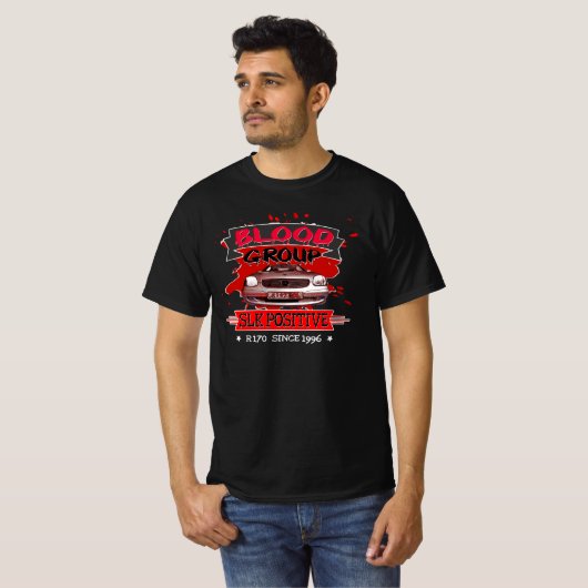 Mercedes SLK R 170 - Bloedgroep SLK Positief T-shirt (Voorkant volledig)