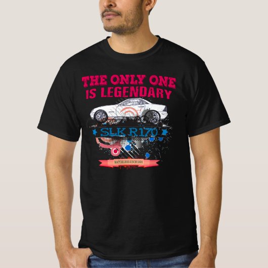 Mercedes SLK R 170 - The only one is Legendary T-shirt (Voorkant)