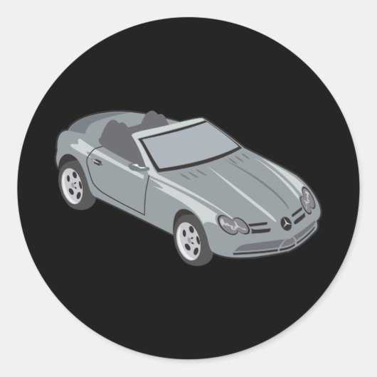 Mercedes SLK Ronde Sticker (Voorkant)